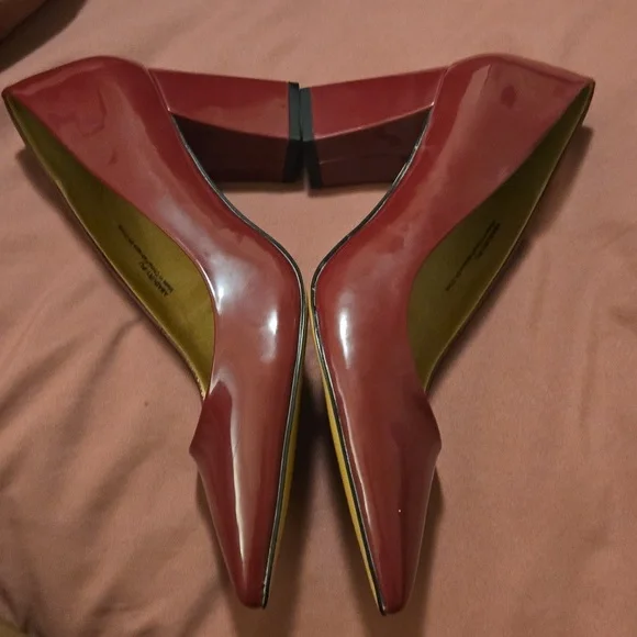 Abound Women's Red Block Heel Pumps - Picture 4 of 6